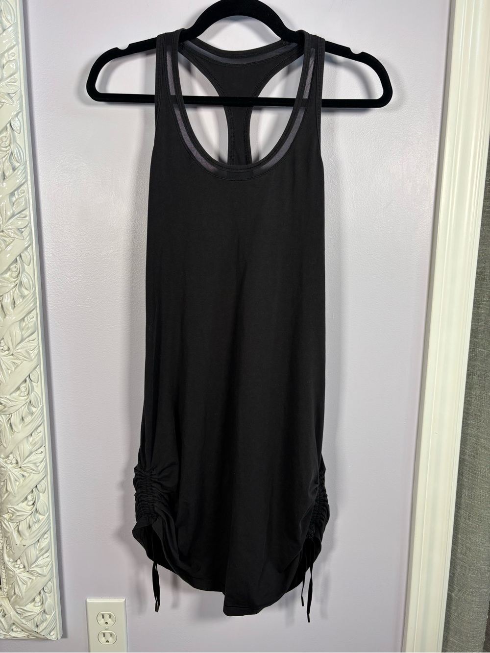 lululemon athletica Black Racerback Dress with Side Drawcords